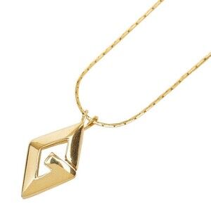Givenchy G Logo Chain Pendant Necklace Gold Plated